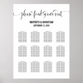 台本モダンの座席表結婚記号を表示 ポスター