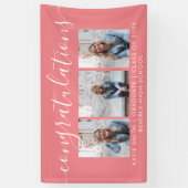 台本モダン書道3写真卒業記念バンド 横断幕 (縦)