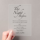 台本リハーサルモダンディナー前の夜 アクリル招待状 (インサイチュ (ポータブル))