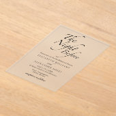 台本リハーサルモダンディナー前の夜 アクリル招待状 (レイダウン)