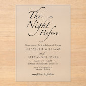 台本リハーサルモダンディナー前の夜 アクリル招待状 (正面)