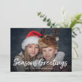 台本付きクリスマス |緑（写真付き） シーズンカード (スタンド正面)