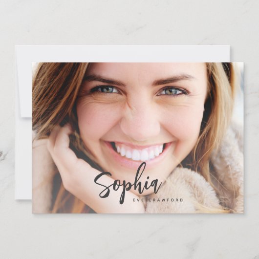 台本名卒業カード 招待状 (正面)