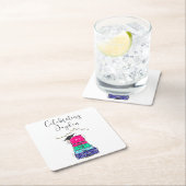 台本名門私立校風の高校卒業スーツケース2023 スクエアペーパーコースター (インサイチュ)