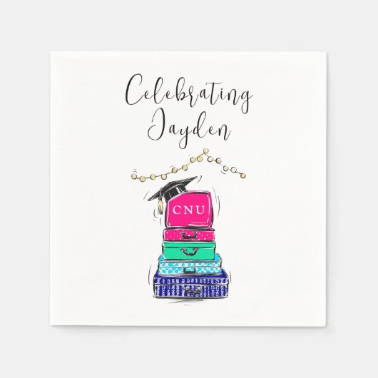 台本名門私立校風の高校卒業スーツケース2023 スタンダードカクテルナプキン (正面)