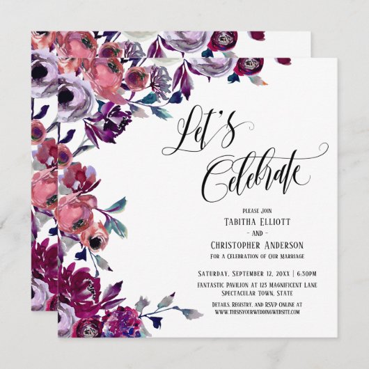 台本祝の花を咲かせはっきりしたよう 招待状 (正面/裏面)