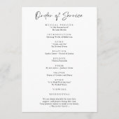 台本葬儀のメモリアルのサービスの順序は格安 プログラム (裏面)