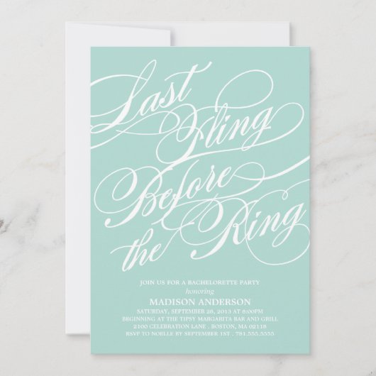 台本|バチェロレッテ招待状 招待状 (正面)