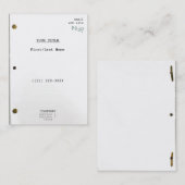 台本II 名刺 (正面/裏面)