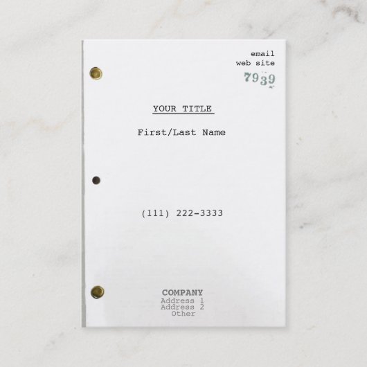 台本IIc 名刺 (正面)