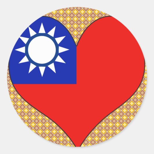 台湾が大好き ラウンドシール (正面)