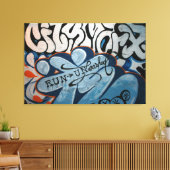 台湾のグラフィティ、台北、台湾 キャンバスプリント (インサイチュ (リビング))