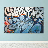 台湾のグラフィティ、台北、台湾 キャンバスプリント (インサイチュ (ウッドフロア))