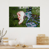 台湾のグラフィティ、台北、台湾 ポスター (キッチン)