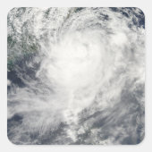 台湾の台風モラコット スクエアシール (正面)