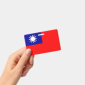 台湾の国旗で名前バッジ バッジ (Handheld)
