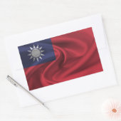 台湾の国旗 長方形シール (封筒)