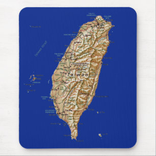 台湾の地図のマウスパッド マウスパッド