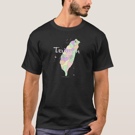 台湾の地図 Tシャツ (正面)