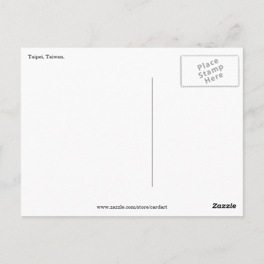 台湾の挨拶 ポストカード (裏面)