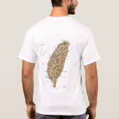 台湾の旗および地図のTシャツ Tシャツ (裏面)