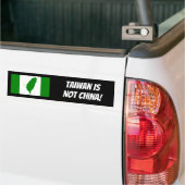 台湾の旗のバンパーステッカー2 バンパーステッカー (トラック上)