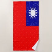 台湾の旗のビーチタオル ビーチタオル (正面)
