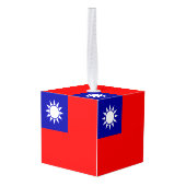 台湾の旗 キューブオーナメント (裏面アングル)