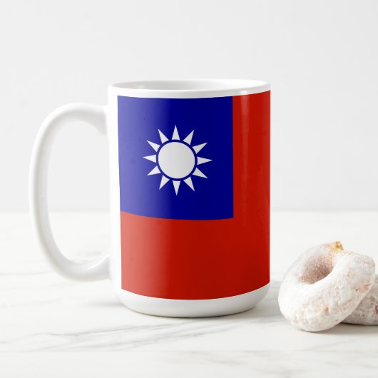 台湾の旗 コーヒーマグカップ (ドーナツ)