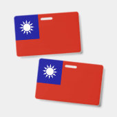 台湾の旗 バッジ (正面＆裏面)