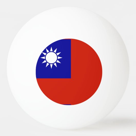 台湾の旗 卓球ボール (正面)