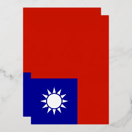 台湾の旗 箔招待状