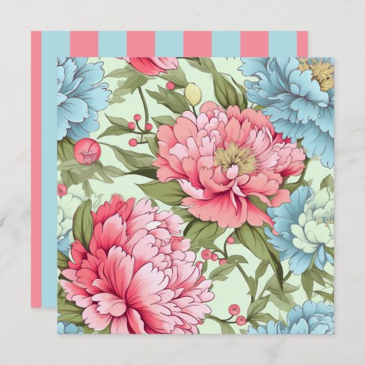 台湾の牡丹 招待状 (正面/裏面)