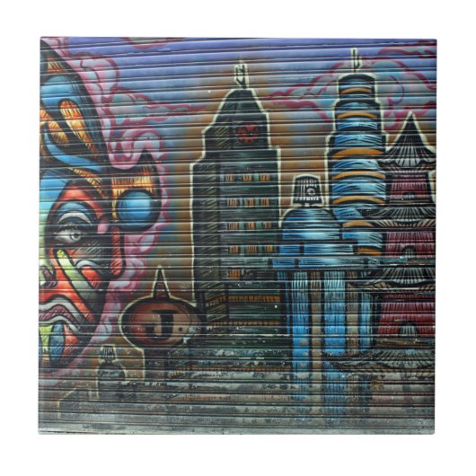 台湾の落書き、台北、台湾 タイル (正面)