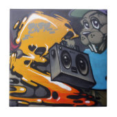 台湾の落書き、台北、台湾 タイル (正面)