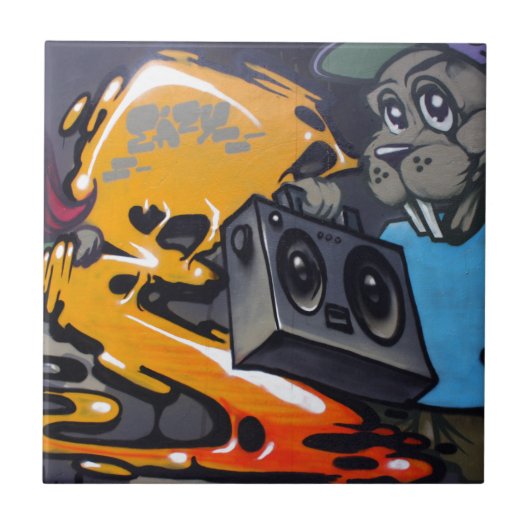 台湾の落書き、台北、台湾 タイル (正面)