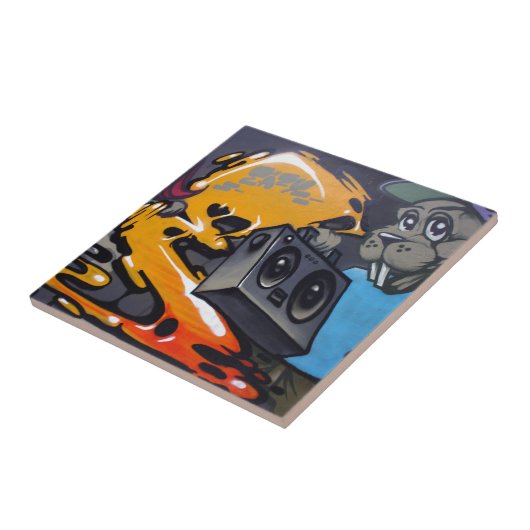 台湾の落書き、台北、台湾 タイル (側面)