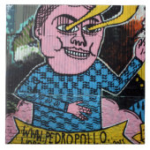 台湾の落書き、台北、台湾 タイル (正面)