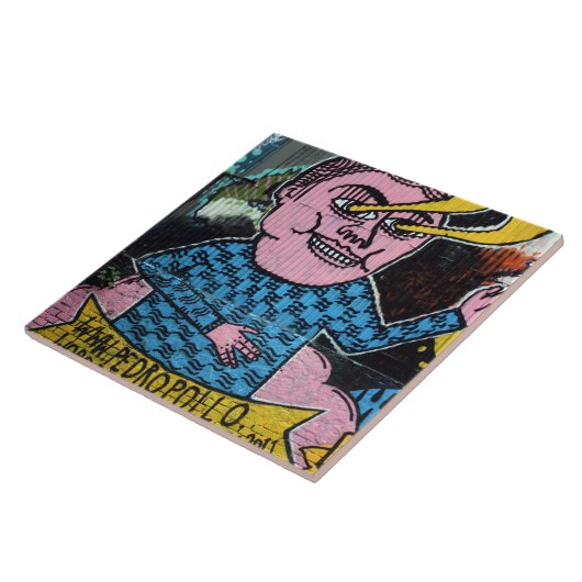 台湾の落書き、台北、台湾 タイル (側面)