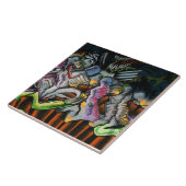 台湾の落書き、台北、台湾 タイル (側面)