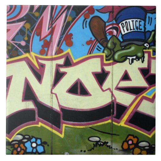 台湾の落書き、台北、台湾 タイル (正面)