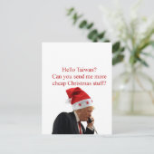 台湾へのトランプのクリスマスコール シーズンポストカード (スタンド正面)