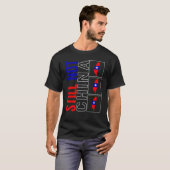 台湾まだ中国国旗の地図サポート中国のTa Tシャツ (正面フル)