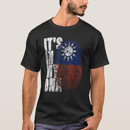 台湾を支える私のDna台湾がタイと並ぶ Tシャツ (正面)