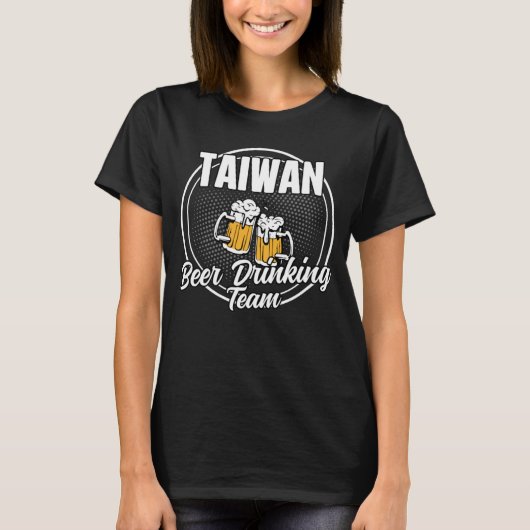 台湾スクワッドエールスペインのビール飲みチーム Tシャツ (正面)