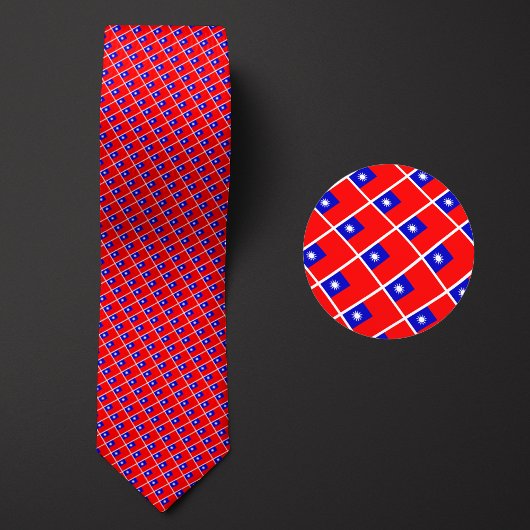 台湾パターン国旗 ネクタイ