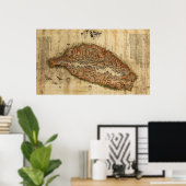 台湾パノラママップ台湾 ポスター (ホームオフィス)