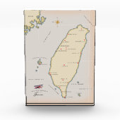 台湾ビンテージ地図 フォトブロック (正面)