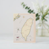 台湾ビンテージ地図 ポストカード (スタンド正面)