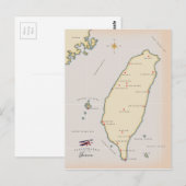 台湾ビンテージ地図 ポストカード (正面/裏面)